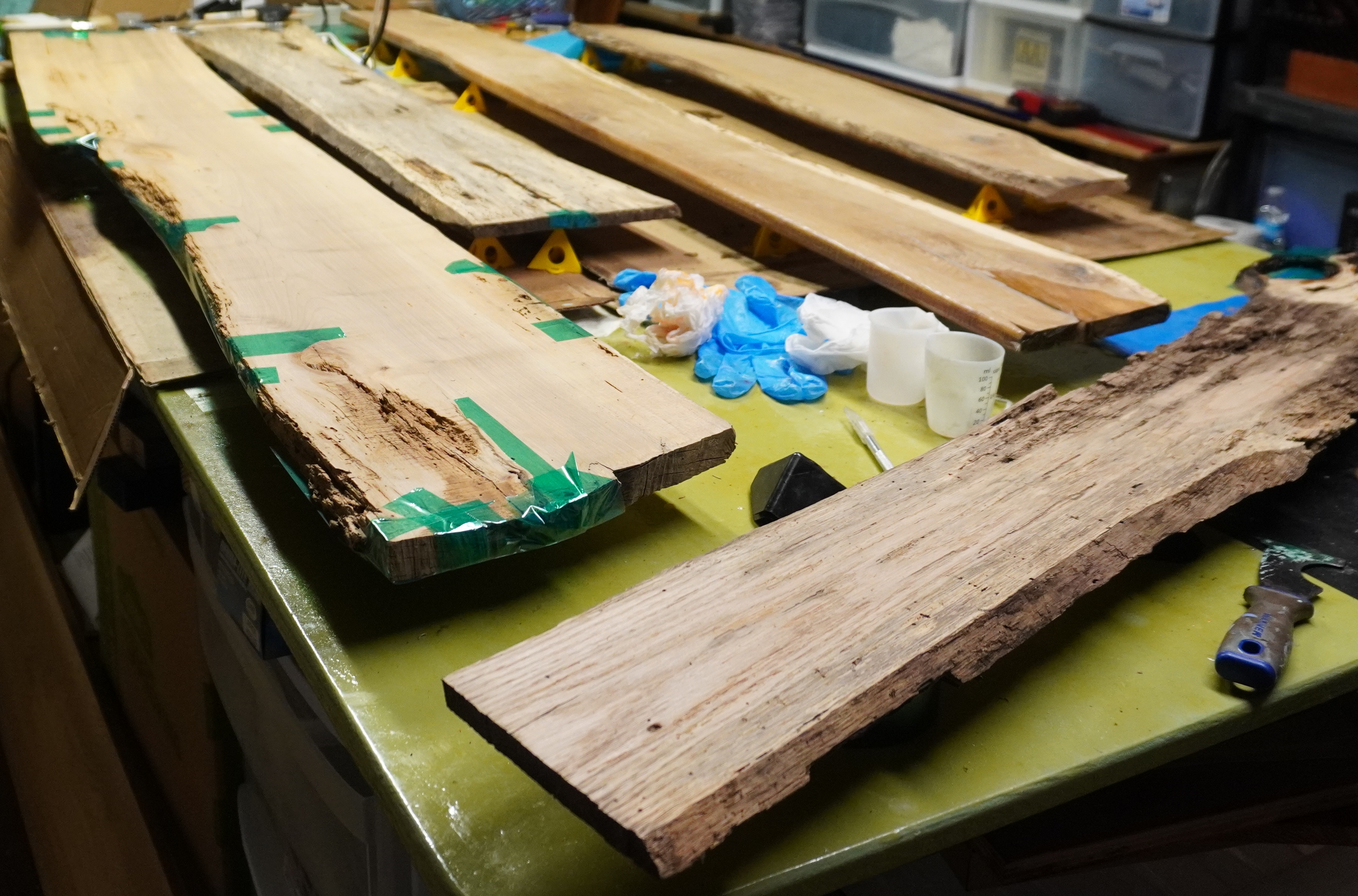 Wooden artifact before restoration